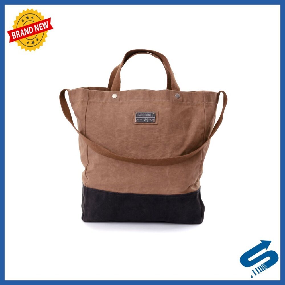 Large Waxed Canvas Tote Bag Heavy Duty Reusable Grocery Eco-Friendly Travel